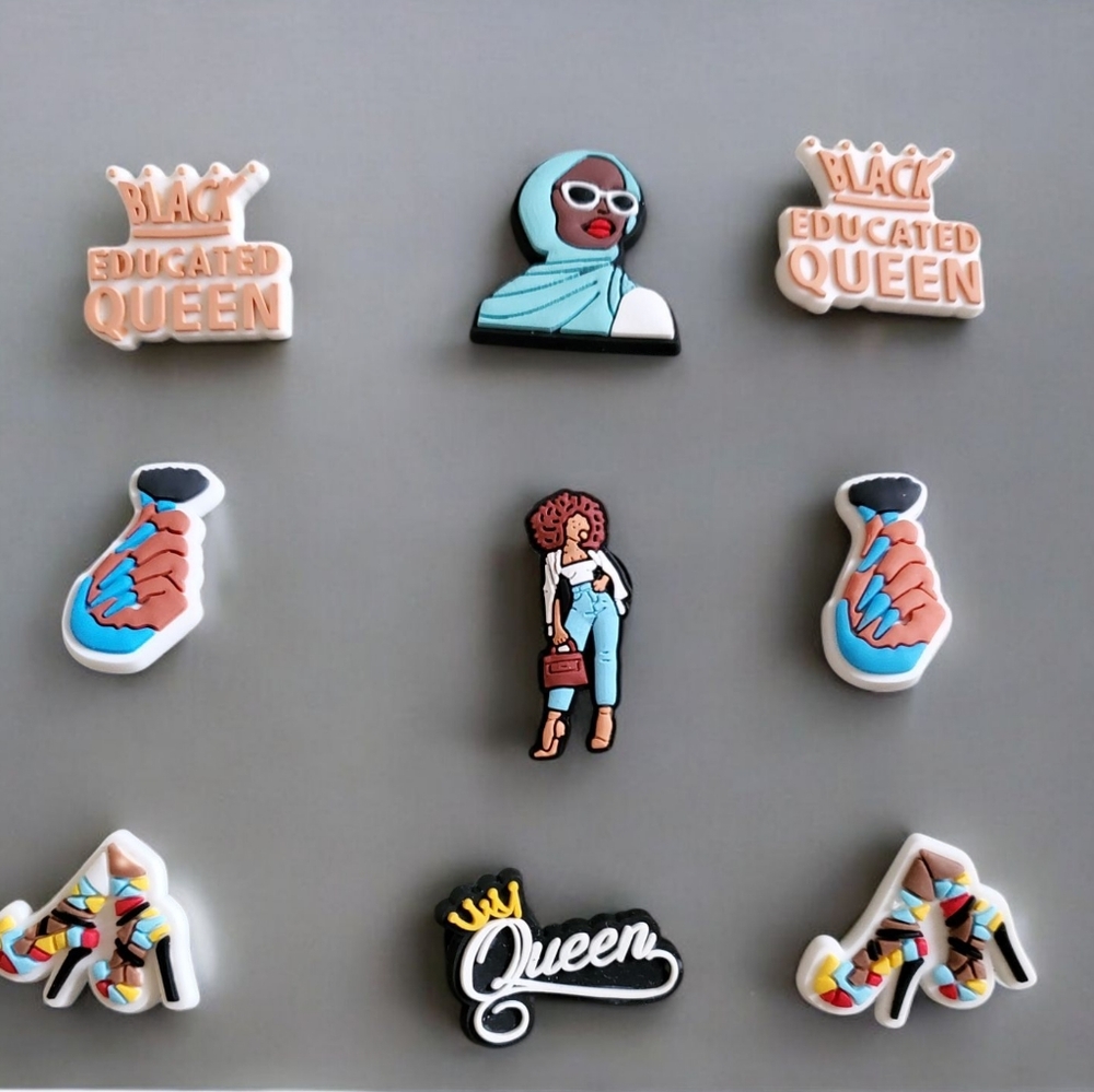 Black Girl Magic Croc Charms